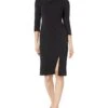 Calvin Klein 3/4 Sleeve Scuba Crepe Sheath Dress With Asymmetrical Neckline & Slit 2 Calvin Klein 3/4 Sleeve Scuba Crepe Sheath Dress With Asymmetrical Neckline & Slit -Skechers Store 51x26w3IA L. AC SR736920