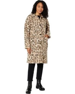 Elliott Lauren Plush Life Relaxed Knit Coat With Collar And Patch Pockets